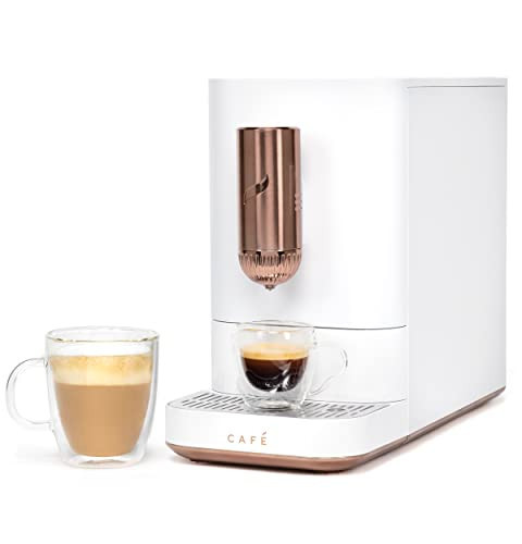 Café Affetto Automatic Espresso Machine | Brew in 90 Seconds | 20 Bar Pump Pressure for Balanced Extraction | Five Adjustable Grind Size Levels | WiFi Connected for Drink Customization | Matte White | Amazon (US)