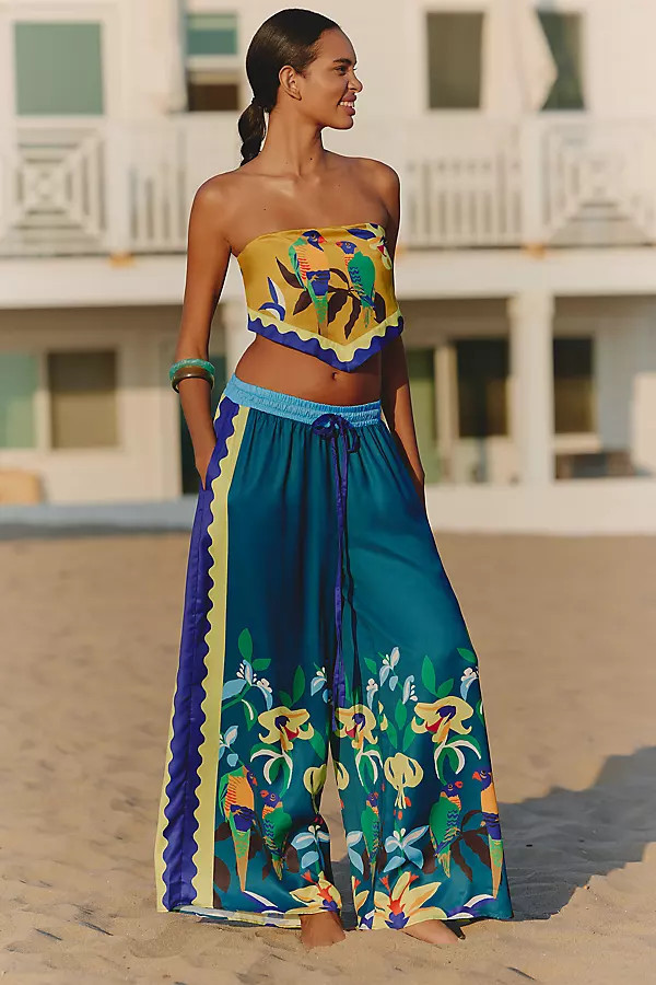 Celandine x Claire Colin Wide-Leg Drawstring Pants | Anthropologie (US)