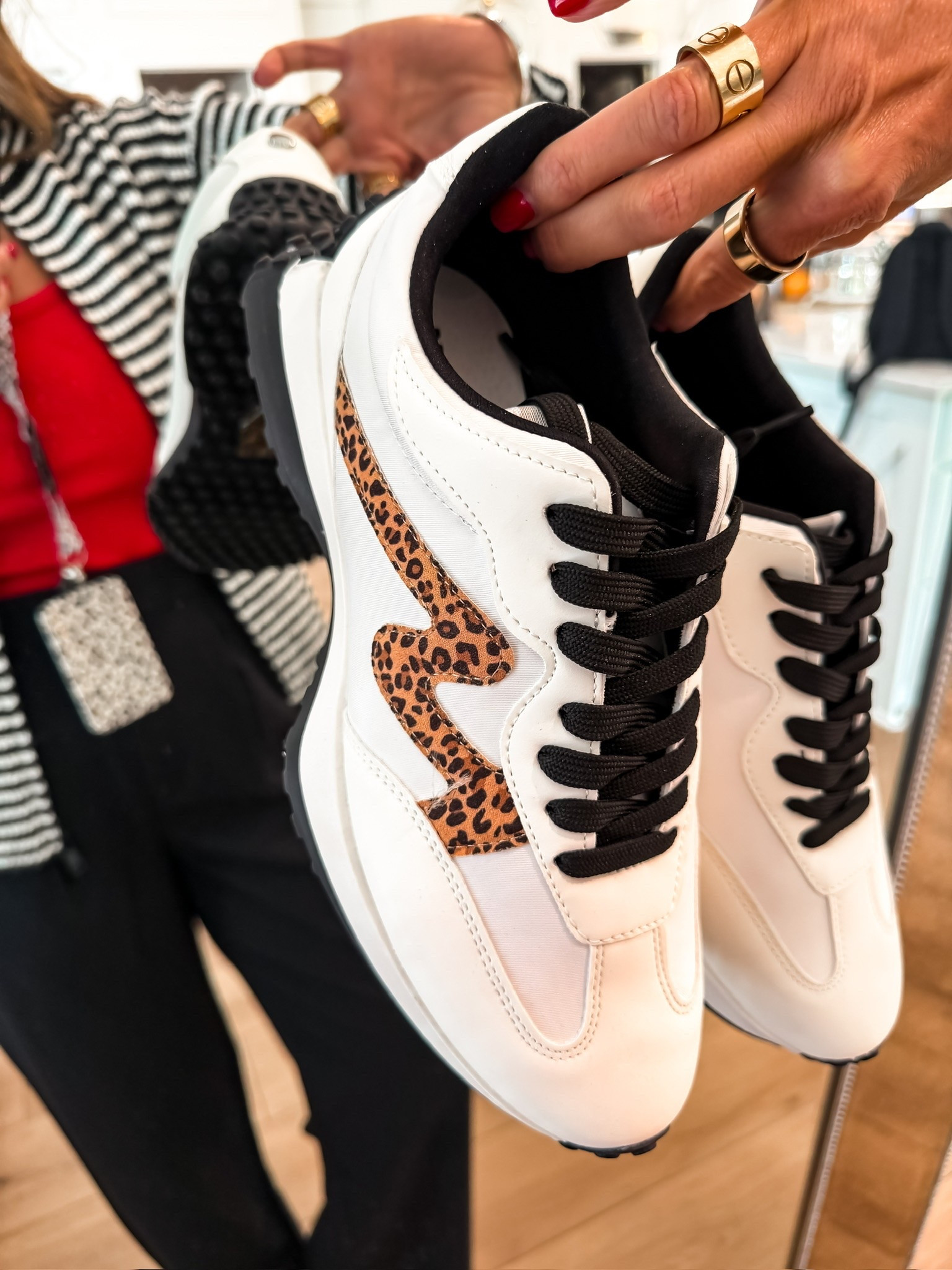 These sneakers are the perfect way to add a little personality without giving up comfort. The leopard detail and black laces make them stand out just enough, while the neutral colors still pair effortlessly with denim, dresses, leggings, and everything in between. They’re the pair I know I’ll keep reaching for all season.

leopard sneakers, casual sneakers, everyday shoes, comfortable sneakers, neutral footwear, leopard print shoes, fall fashion, casual style, trendy sneakers, wardrobe staple, TheMomInStyle

#LTKootd #LTKdayinmylife #LTKTravel