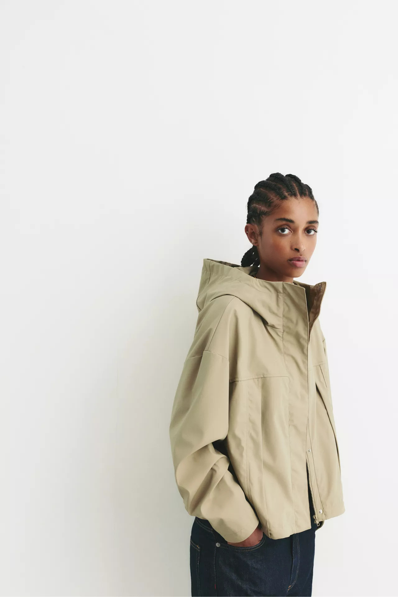 Short hooded raincoat | PULL and BEAR UK