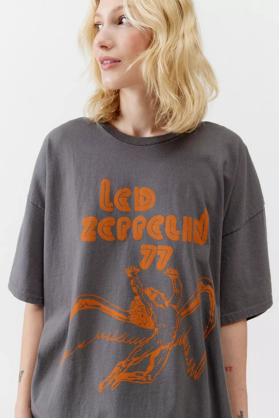 Led Zeppelin '77 Tour Oversized Tee | Urban Outfitters (US and RoW)