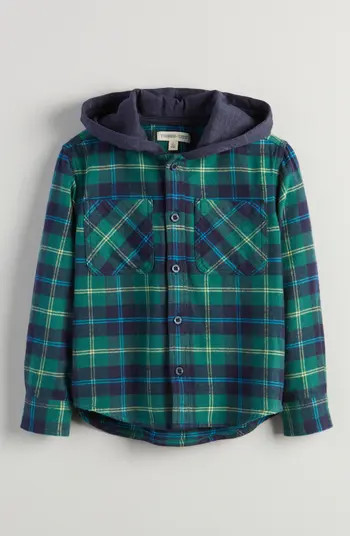Kids' Hooded Flannel Shirt | Nordstrom