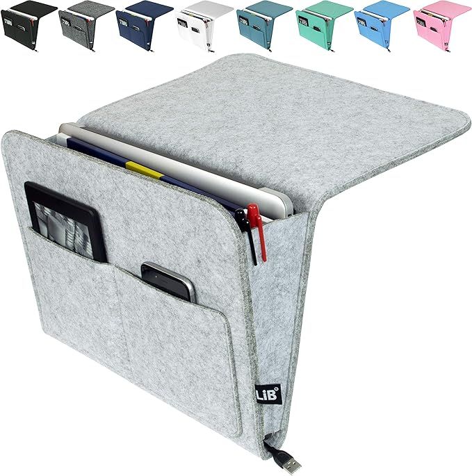 Lib Bedside Caddy, Original Design | Large Size 9.5" x 13.5" | Laptop Holder | 100% Handmade | Co... | Amazon (US)