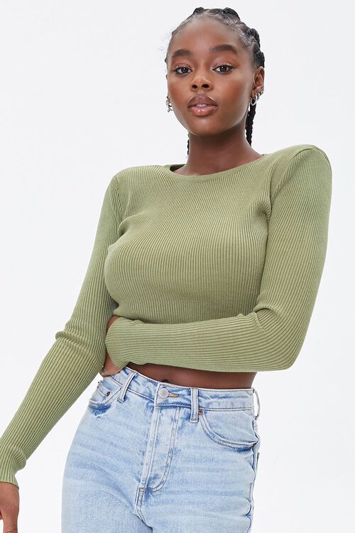 Shoulder-Pad Cropped Sweater | Forever 21 (US)