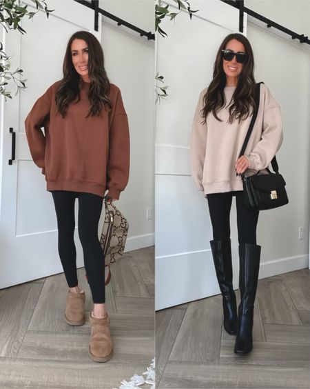Under $40 Go to oversized sweatshirt from Amazon. I wear these so much!
I love these two styles (basically the same thing …diff brands but it’s the colors for me) so medium across the board 
Anrabess brand: Light Grey, pink, and hot pink 
Efan brand:  beige(color coffee grey), brown, army green, and black
sz 4 lululemon align leggings (my favorite) linking an under $30 Target version
#ltku



#LTKSeasonal #LTKstyletip #LTKover40