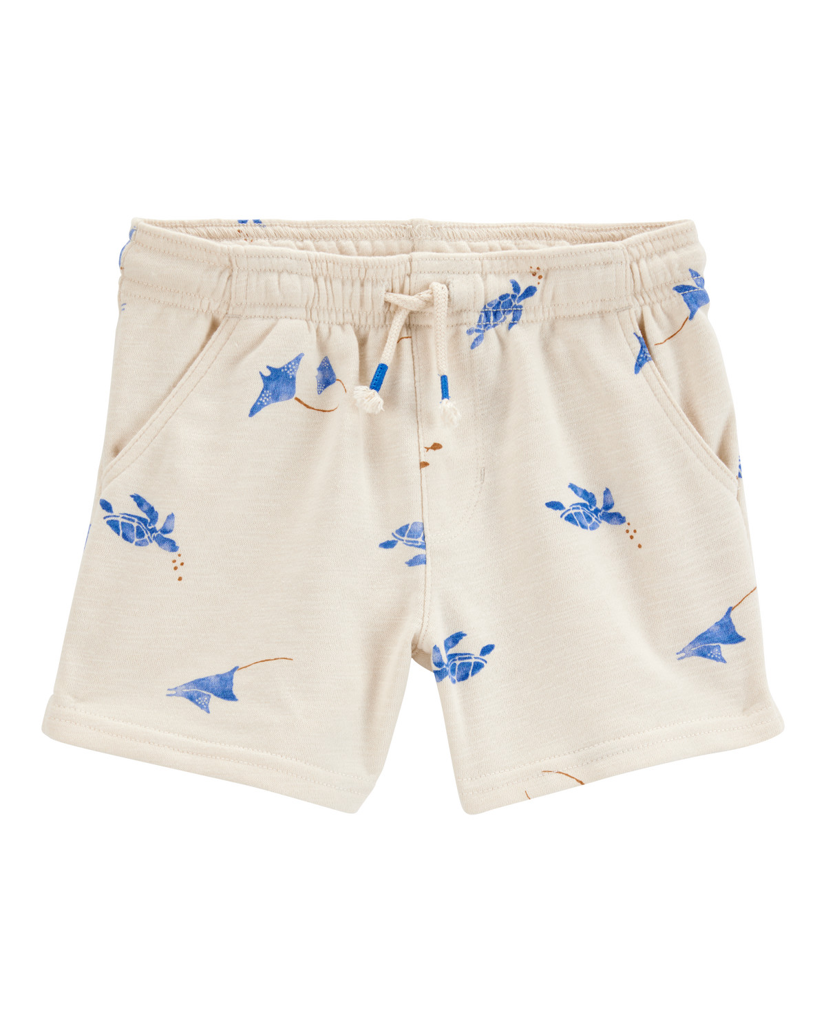 Toddler Sea Print Pull-On French Terry Shorts - Ivory | Carter's Inc