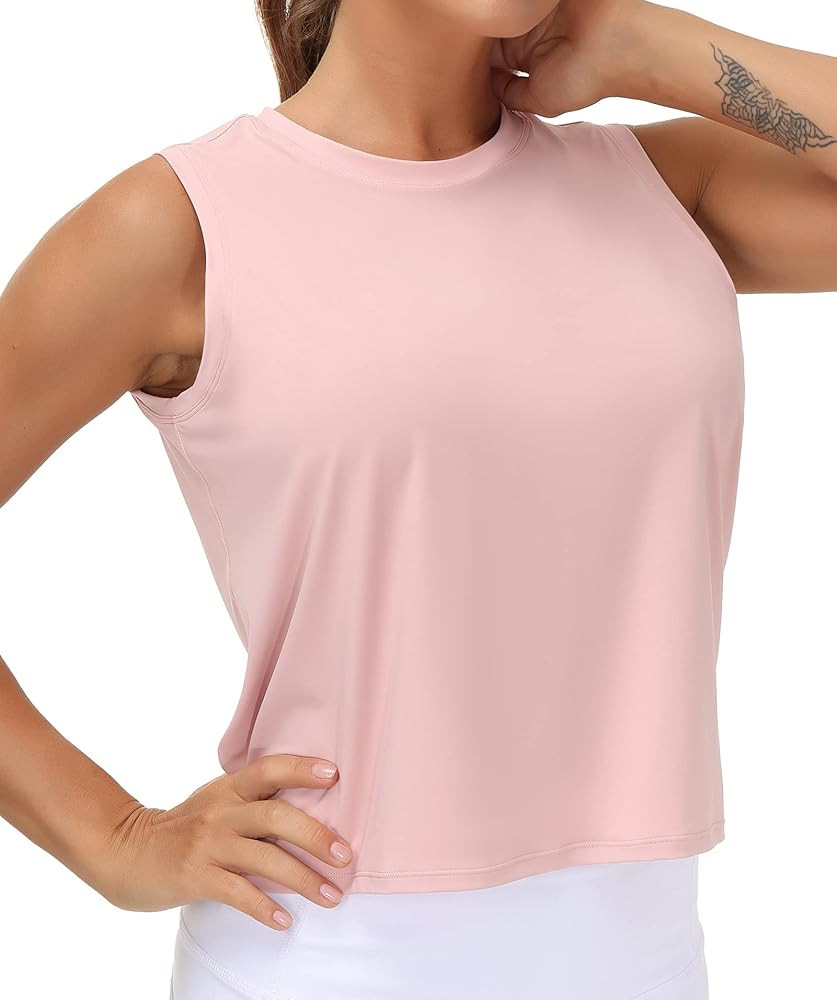 THE GYM PEOPLE Women's Workout Tops in Ice Silk Quick Dry Sleeveless | Amazon (US)