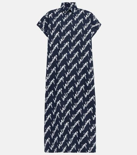 Logo cotton poplin midi dress | Mytheresa (INTL)