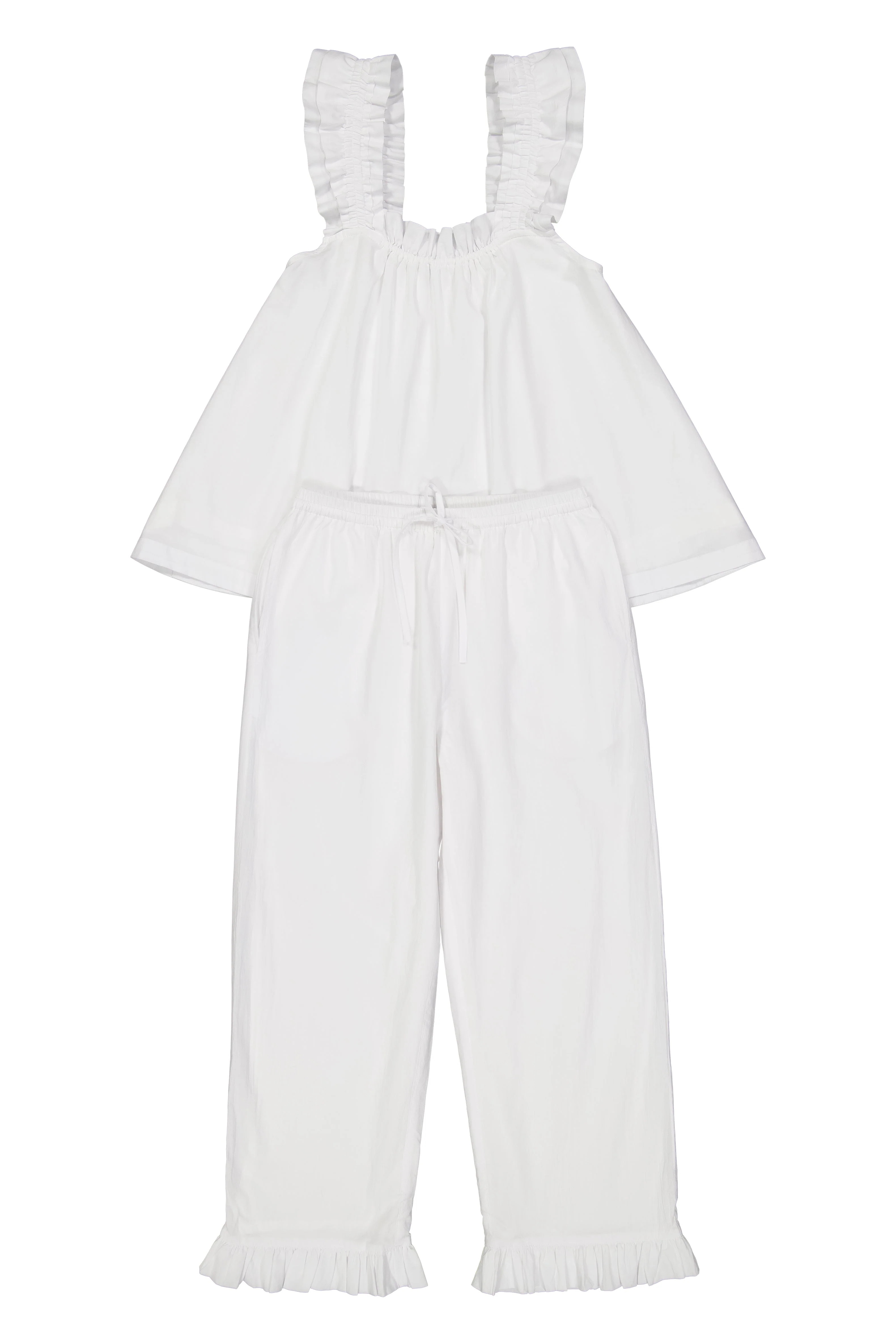 Nicolette Sleep Set - Pants - White Cotton Grass | Piyama US
