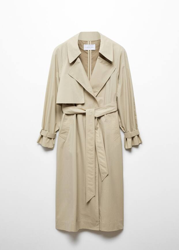 100% cotton long trench coat -  Women | Mango USA | MANGO (US)