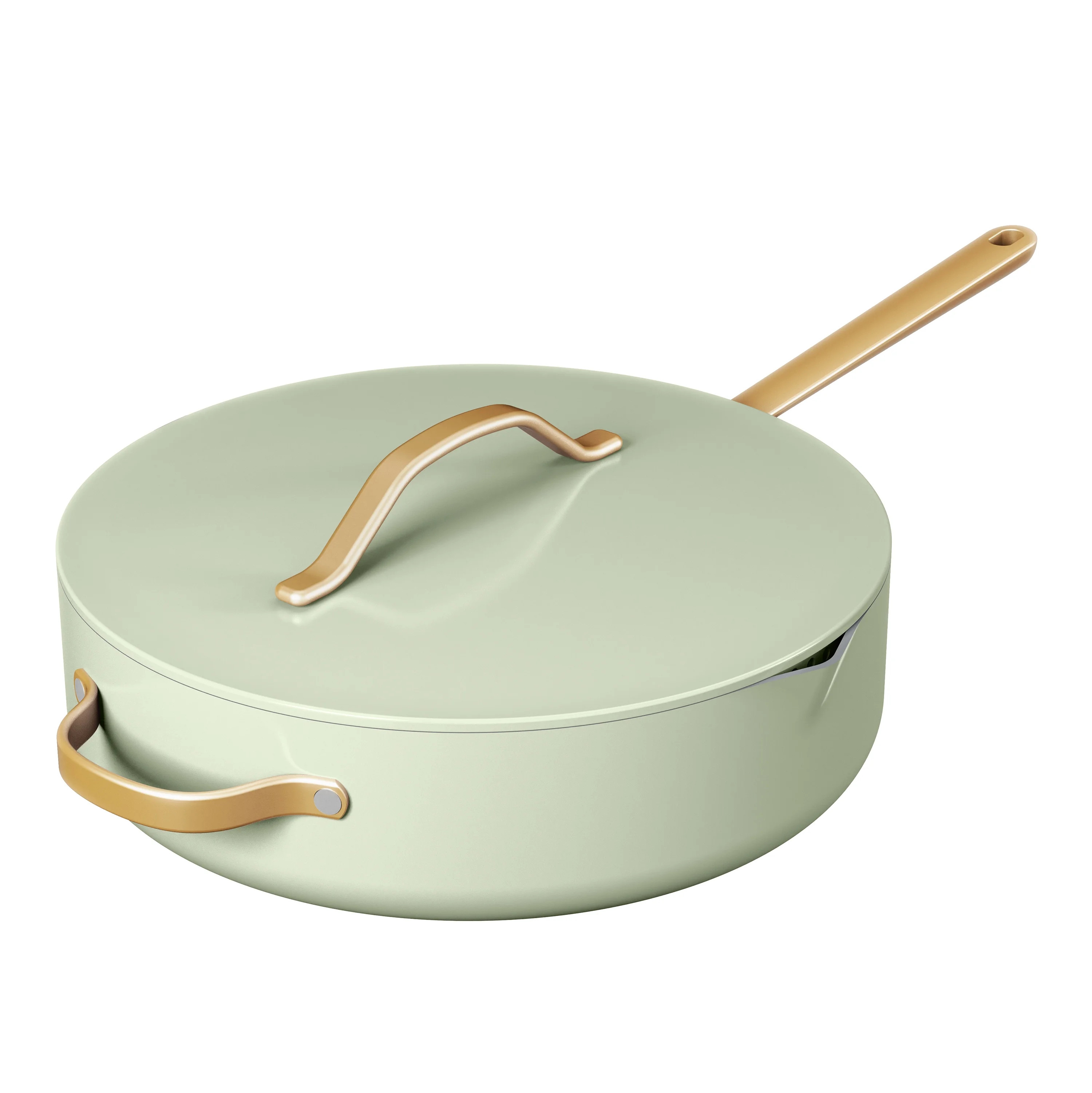 Beautiful 5.5 Quart Ceramic Non-Stick Sauté Pan with Strainer Lid, Sage Green by Drew Barrymore ... | Walmart (US)