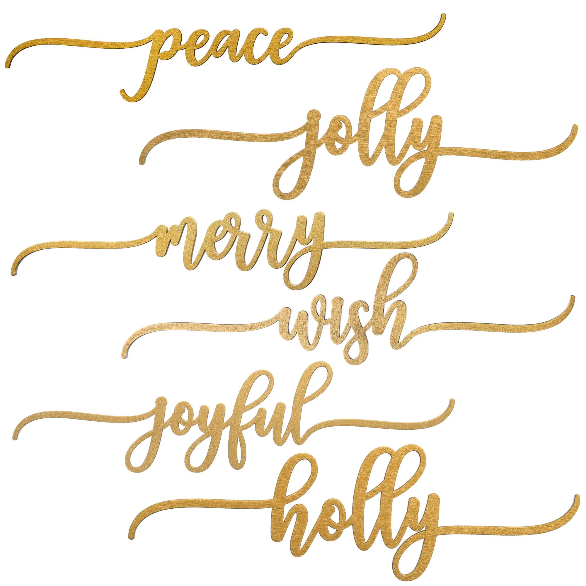 6-Piece Christmas Place Setting Message Décor | Wayfair North America