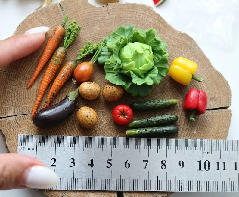 Vegetables for a Dollhouse in 1/6 Scale Miniature Polymer Clay Vegetables for Dollhouse 1:6 Scale... | Etsy (US)