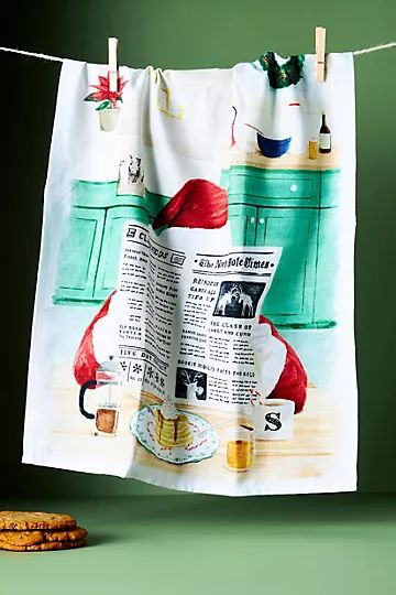 Breakfast With Santa Dish Towel | Anthropologie (US)