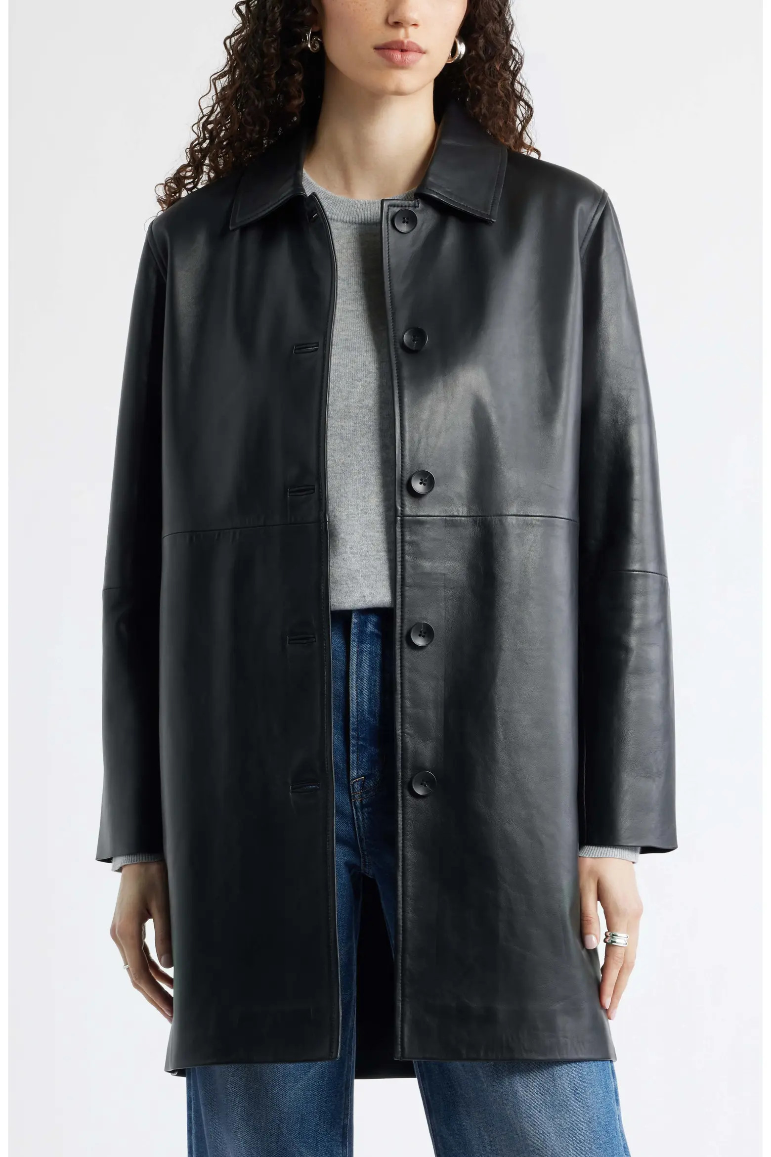 Long Leather Jacket (Women) | Nordstrom | Nordstrom