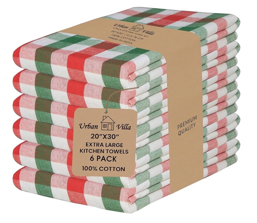 I love wrapping bottles of wine, desserts, and small hostess gifts in dish towels! These are perfect! 

#LTKFindsUnder50 #LTKHome #LTKHoliday