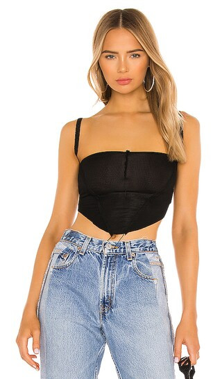 V Cut Tank in Black | Revolve Clothing (Global)
