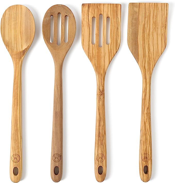 Martha Stewart Bainford 4-Piece Wooden Kitchen Tool Set - Olive | Amazon (US)