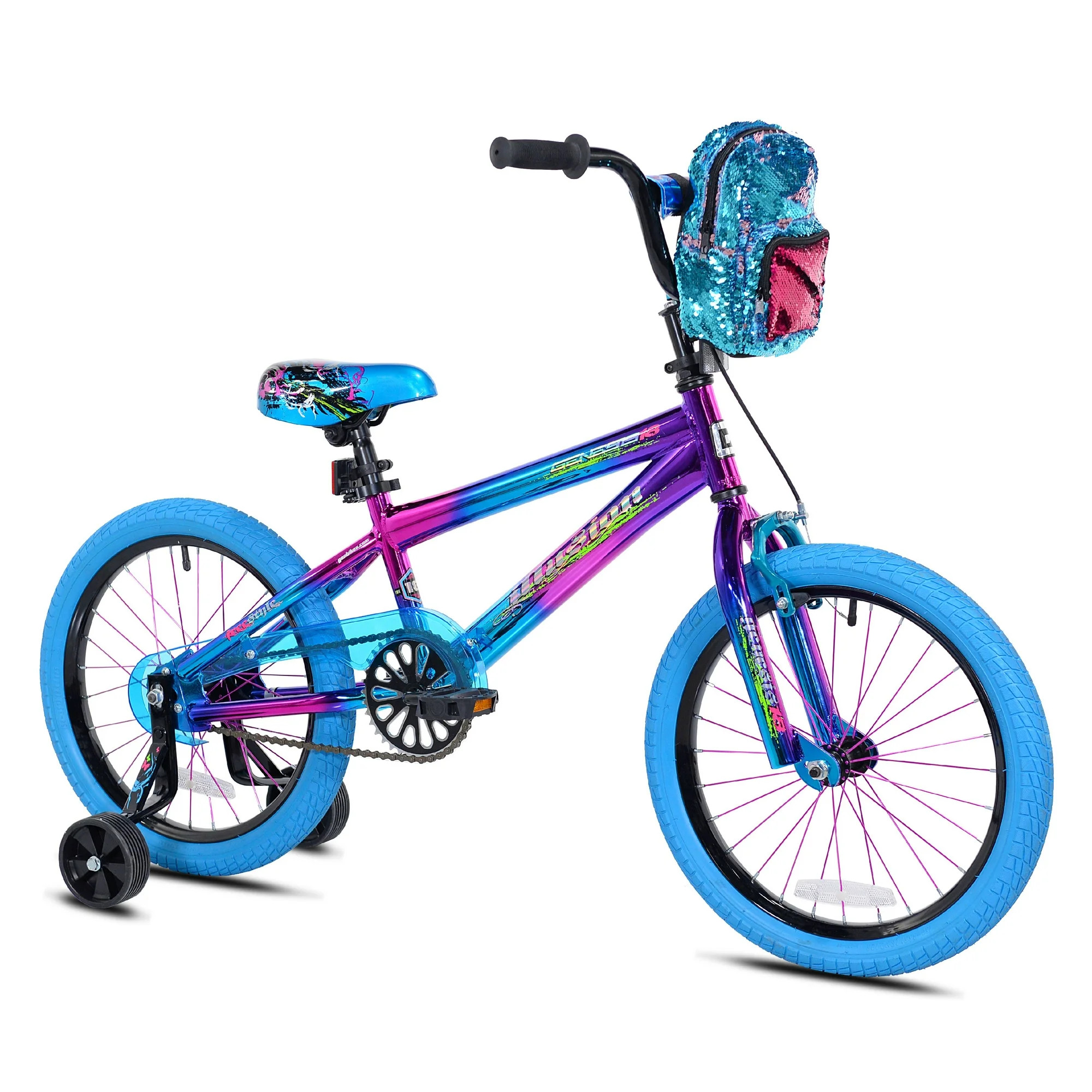 Genesis 18" Illusion Girl's Bike, Blue/Purple | Walmart (US)