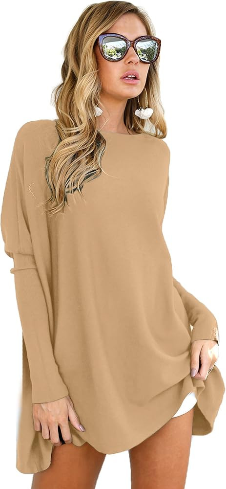 LIYOHON Oversized T Shirts for Women Tunic Tops to Wear with Leggings Long Sleeve Fall Sweaters D... | Amazon (US)