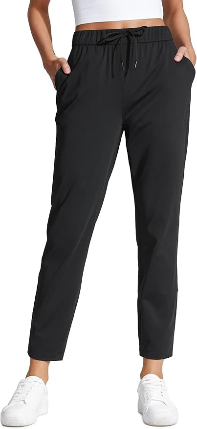 CRZ YOGA 4-Way Stretch Ankle Golf Pants for Women 27" - Casual Dress Work 7/8 Sweatpants with Poc... | Amazon (US)