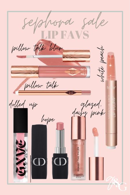Sephora sale lip favorites// ft. Makeup recommendations— charlotte tilbury, Dior beauty, gxve beauty, lawless, Tarte 

#LTKsalealert #LTKbeauty #LTKfindsunder50