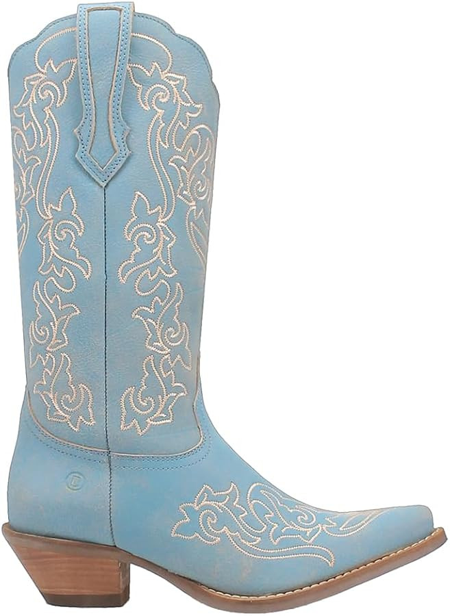 Dingo Womens Flirty N' Fun Embroidered Snip Toe Casual Boots Mid Calf Mid Heel 2-3" - Grey | Amazon (US)