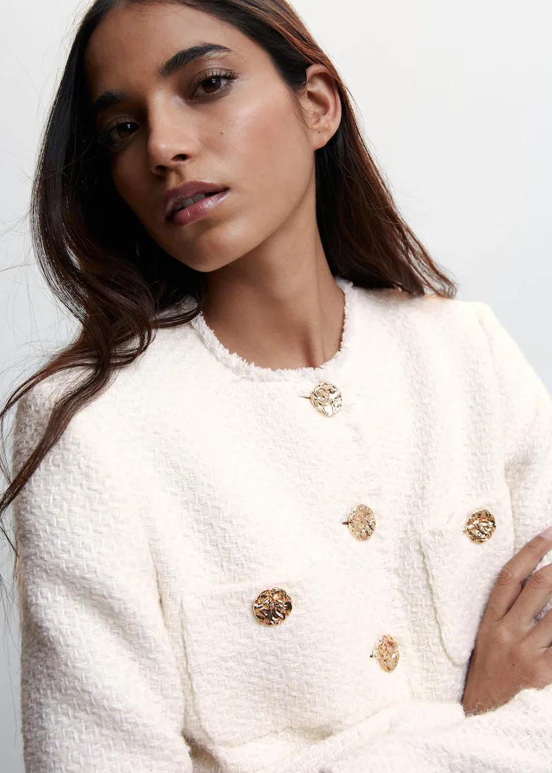 Pocket tweed jacket -  Women | Mango USA | MANGO (US)