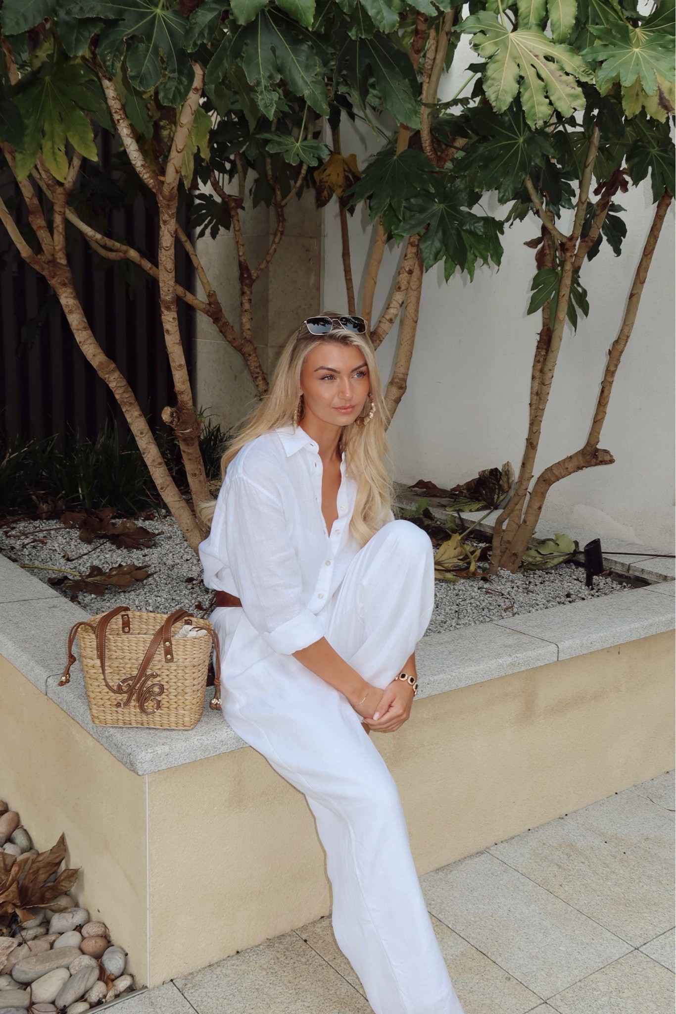 @Holland Cooper @DISSH | Linen Shirt | Linen Trousers | Woven Bag | Gold Hoop Earrings | Tan Belt | Euro Summer | Quiet Luxury | Resort Style | White Outfit | Summer Outfits | Wide Leg Trousers | Riviera Chic | Holiday Outfits | Raffia Bag | Minimal | Effortless Style

#LTKuk #LTKsummer #LTKeurope