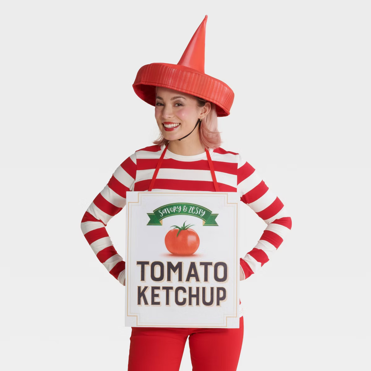 Adult Ketchup Halloween Costume Accessory Set - Hyde and EEK! Boutique™: Polyester, Red | Target