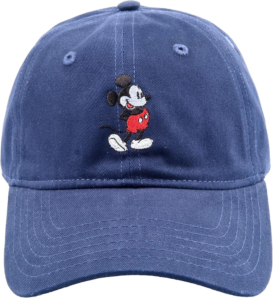 Disney Mickey Mouse Embroidered Cotton Adjustable Dad Hat with Curved Brim | Amazon (US)