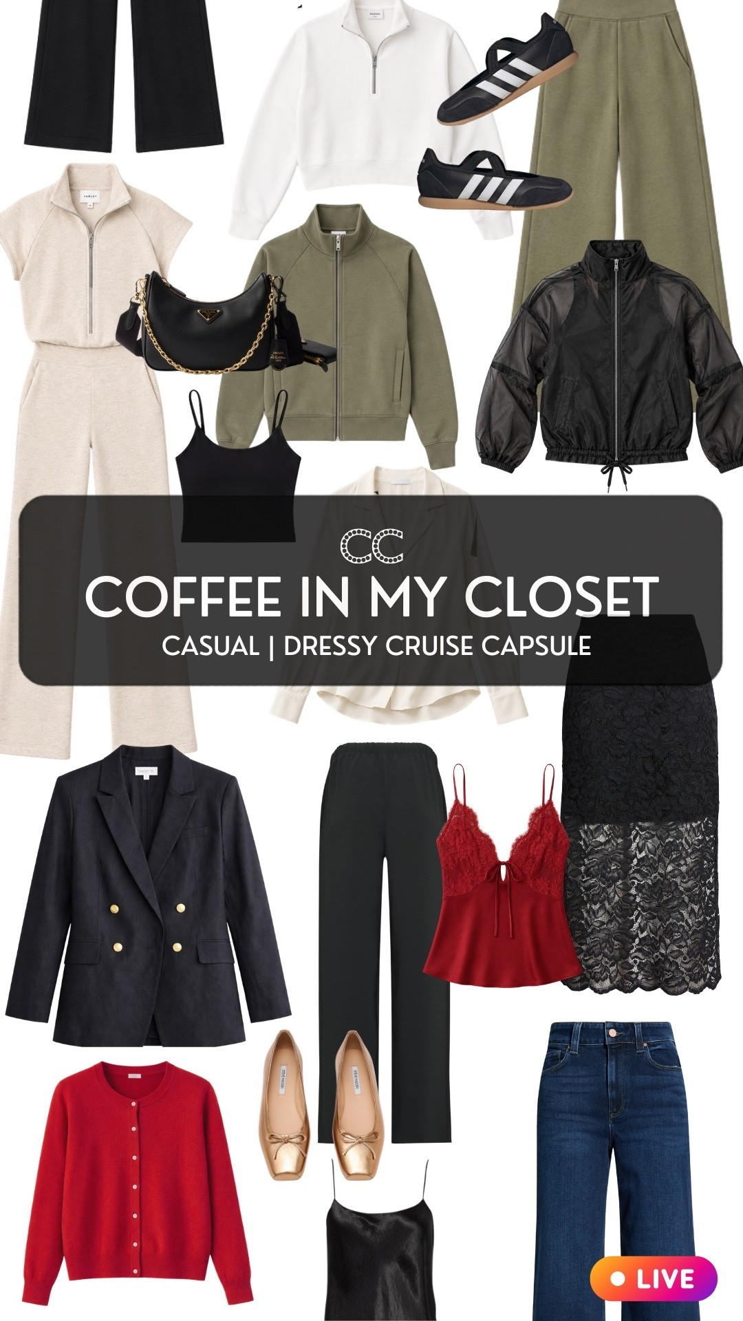 If you suffer from severe packing anxiety, especially when you’re traveling for more than two weeks you’re gonna love what I made for you!

Comfort and style coexist in these two new capsule wardrobe formulas that make more casual and dressy outfits and you could possibly wear. 

Refuse to pack, boring.

Promo codes 
JENNIFERXSPANX @Spanx 

CLOSETCHOREO15 @Paige
