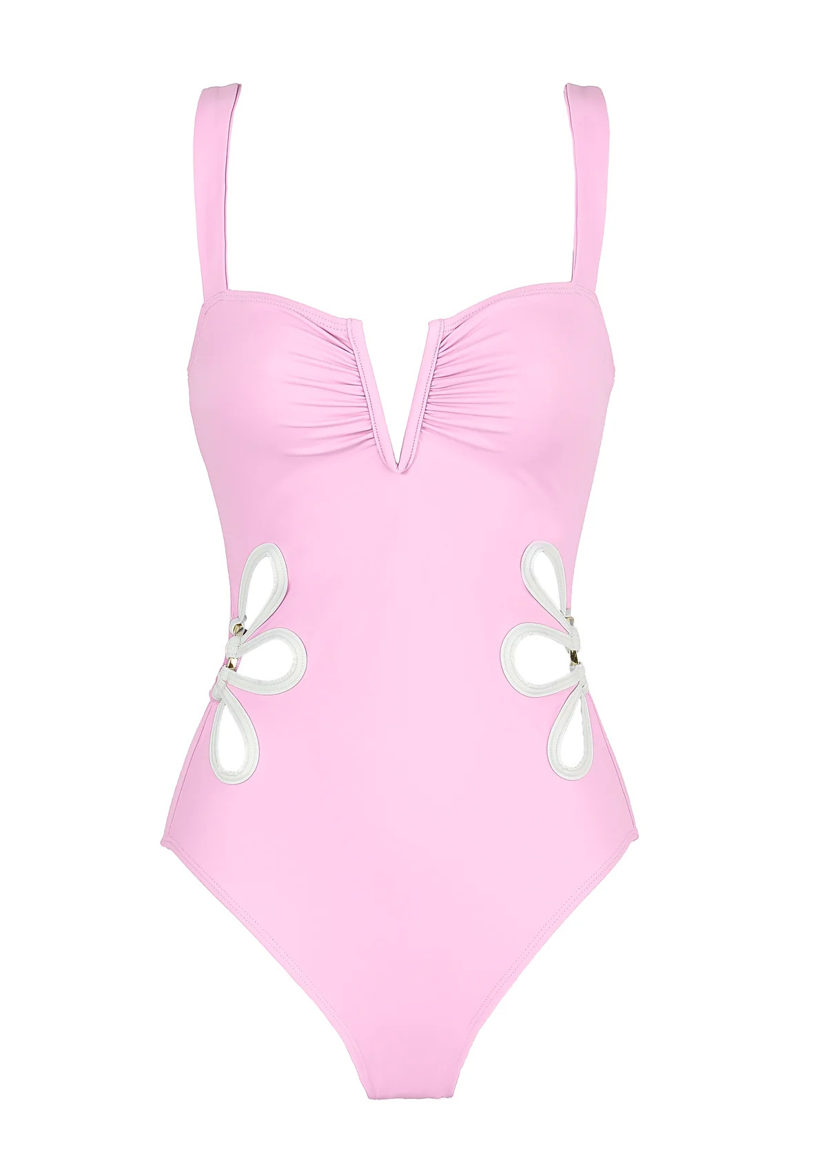 OTM Exclusive: The Flora One-Piece In Pink & White | Over The Moon