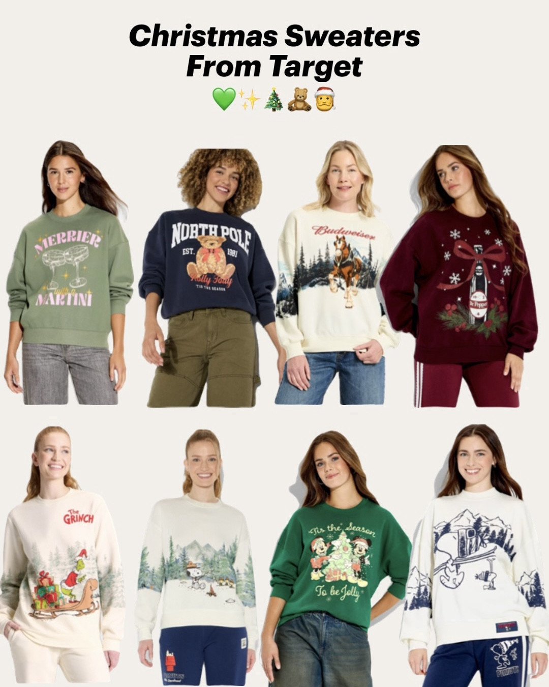 The Holidays have arrived to Target and I am LOVING their graphic crewnecks. I picked up the navy and white Snoopy! 


Holiday Outfit | Christmas Sweater | Holiday Sweaters | New 

#LTKSeasonal #LTKStyleTip #LTKHoliday