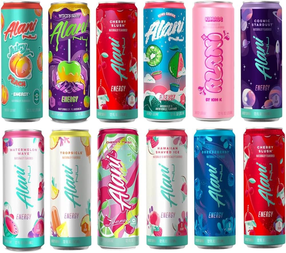 Alani Energy Drink Assorted Variety Pack 12 Fl Oz Cans (12 Pack) | Amazon (US)