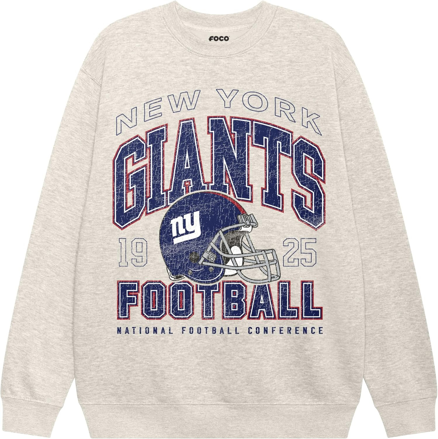 FOCO Unisex Adult NFL Varsity Team Logo Crew Neck Sweatshirt | Amazon (US)