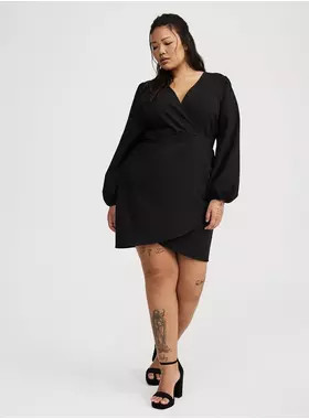 Mini Tulip Surplice Dress | Torrid (US & Canada)