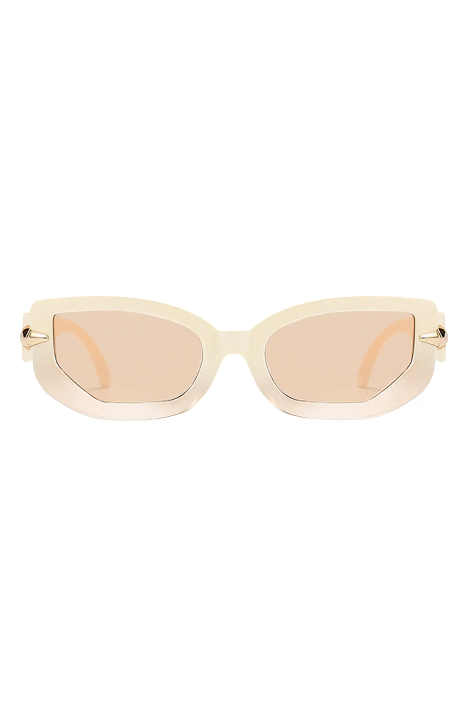 Elle 58mm Polarized Geometric Sunglasses | Nordstrom