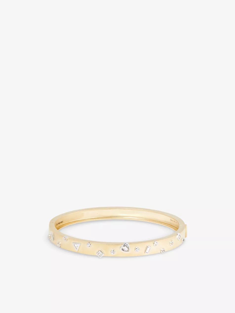 Confetti Band 9ct yellow-gold and 0.48ct topaz bracelet | Selfridges