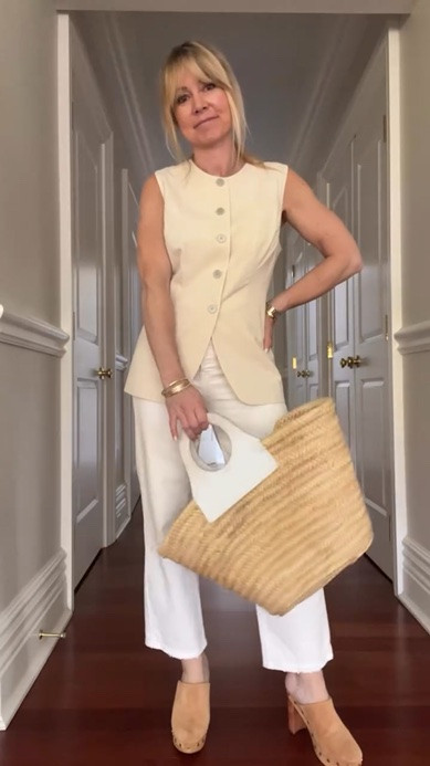 There’s nothing like a vest to instantly elevate a simple outfit.
#styleinspo #casualstyle #everydaystyle