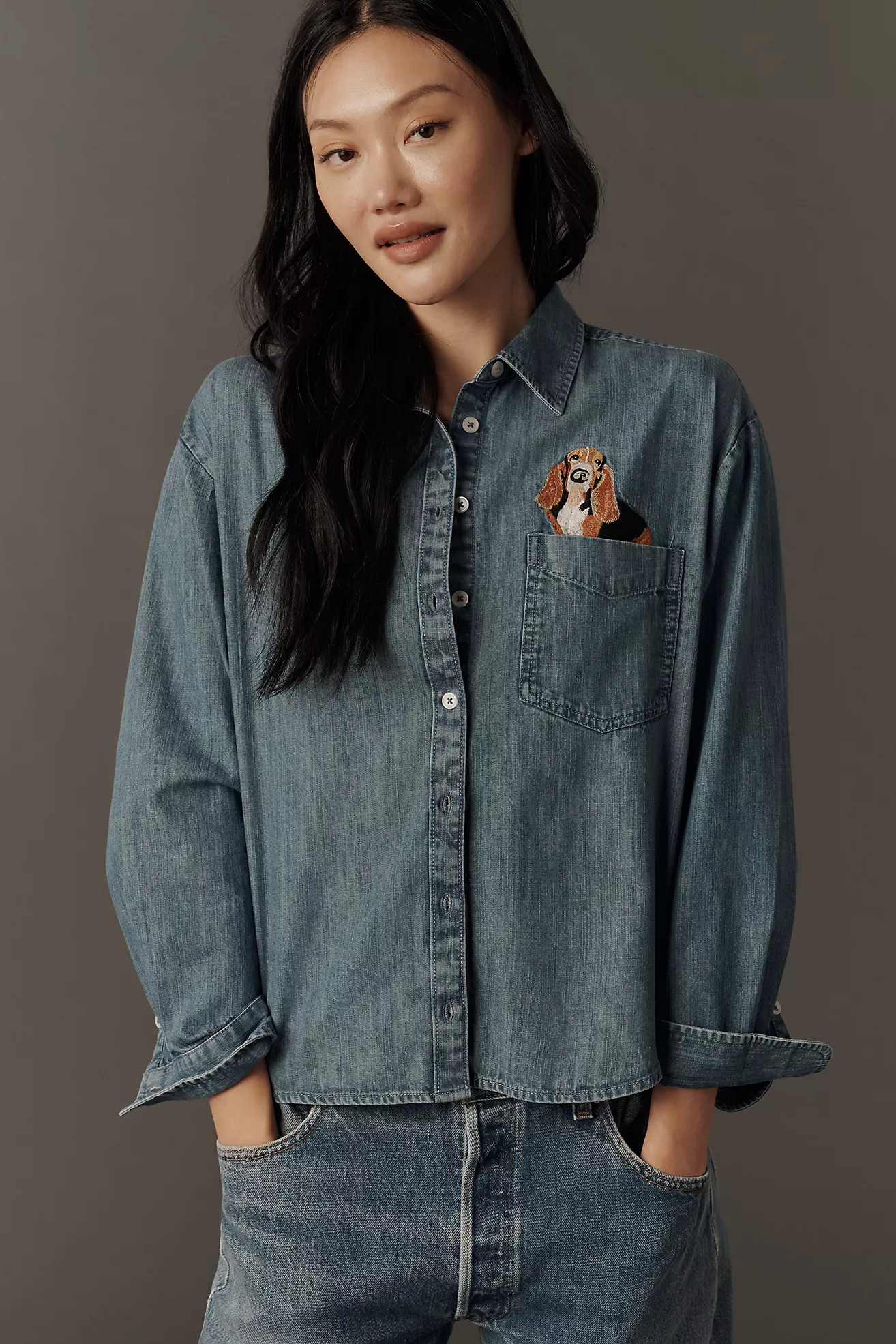 The Shrunken Bennet Buttondown Shirt by Maeve | Anthropologie (US)