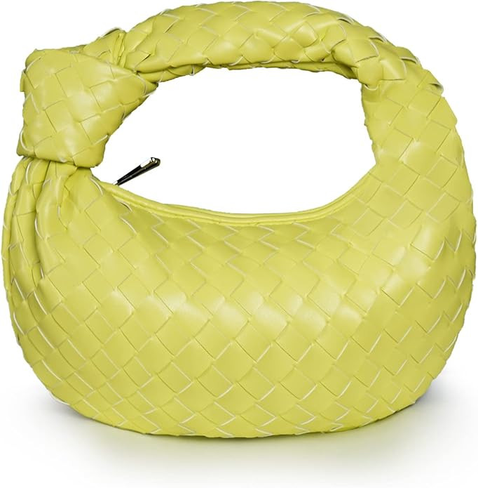 LMKIDS Woven Handbag for Women Fashion Designer Ladies Hobo Bag Purse Faux Leather Shoulder Bag R... | Amazon (US)