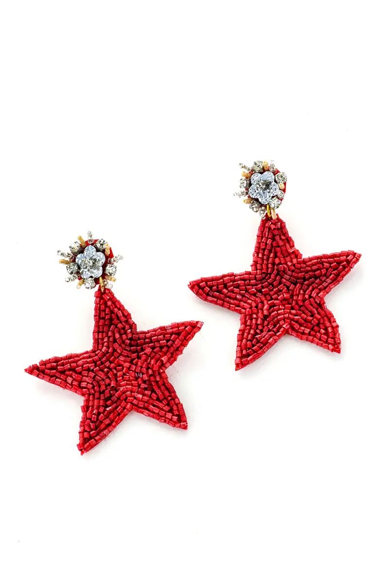 Beaded Star Drop Earrings | Nordstrom