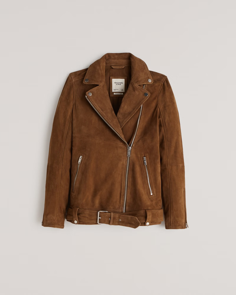 Genuine Suede Biker Jacket | Abercrombie & Fitch (US)