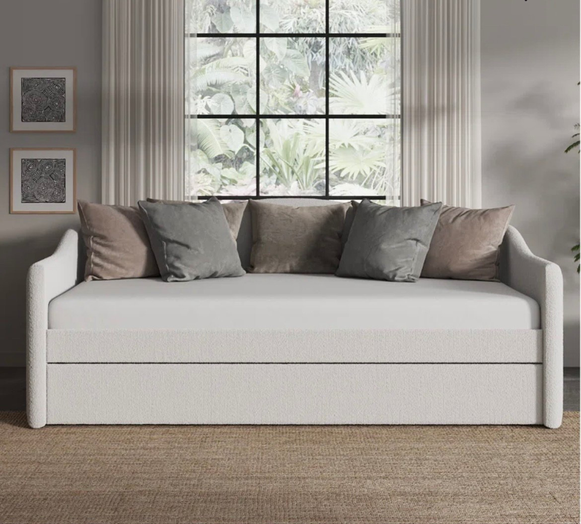 The daybed we are adding into our nursery so we also have room for guests! Added a few other adorable options for a kids room. 

Boucle, cream daybed, daybed with trundle, nursery design, home finds, bedroom finds, trundle, guest room

#LTKSaleAlert #LTKHome