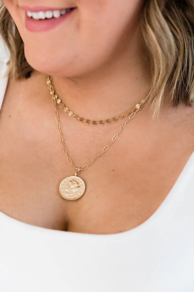 Sunday Night Gold Dual Layered Necklace | The Pink Lily Boutique