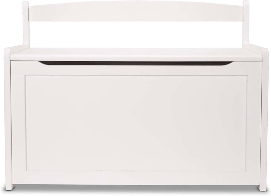 Amazon.com: Melissa & Doug Wooden Toy Chest - White Furniture for Playroom - Kids Toy Box, Wooden... | Amazon (US)