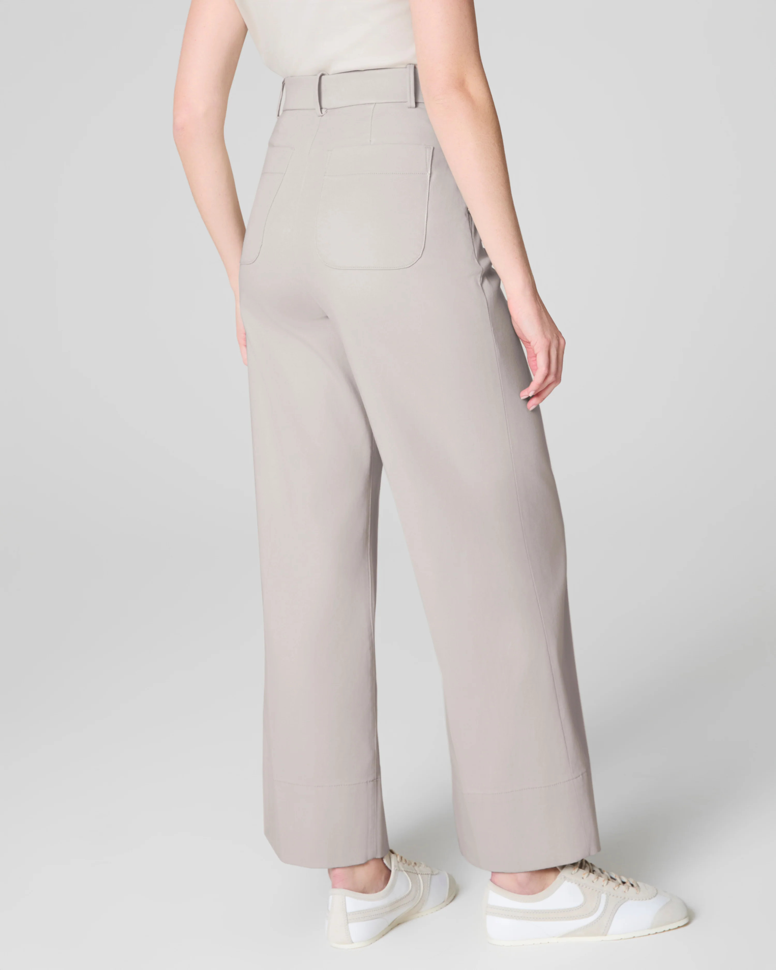 Stretch Twill Cropped Wide Leg Pant – Smoothing & Polished | SPANX | Spanx