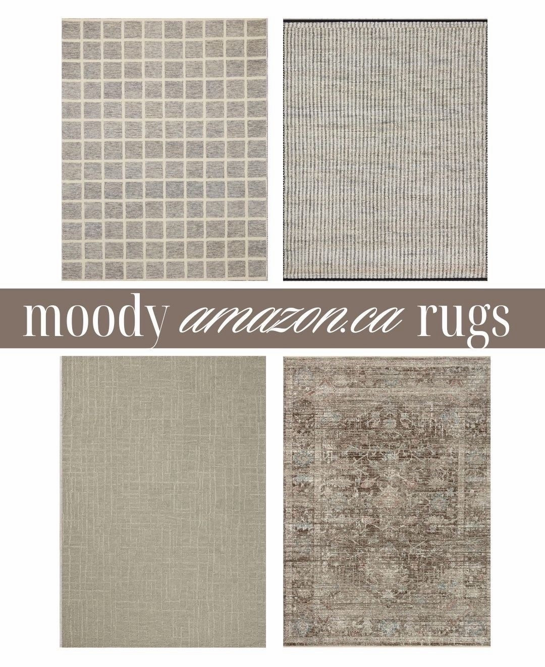 Moody neutral rugs with subtle texture and patterns from Amazon.ca ! 

--

area rug, affordable rug, amazon rug, amazon home, home decor, amazon home decor, room refresh, 5 x 8 rug, 8 x 10 rug, living room rug, bedroom rug, office rug, beige rug, ivory rug, grey rug, gray rug, rug with neutral patterns  



#LTKhome #LTKcanada #LTKsale