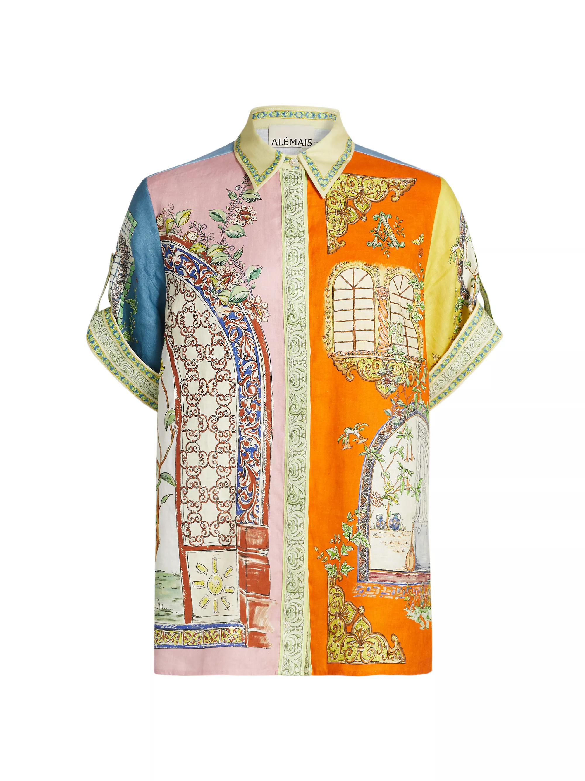 Monte Printed Linen Shirt | Saks Fifth Avenue